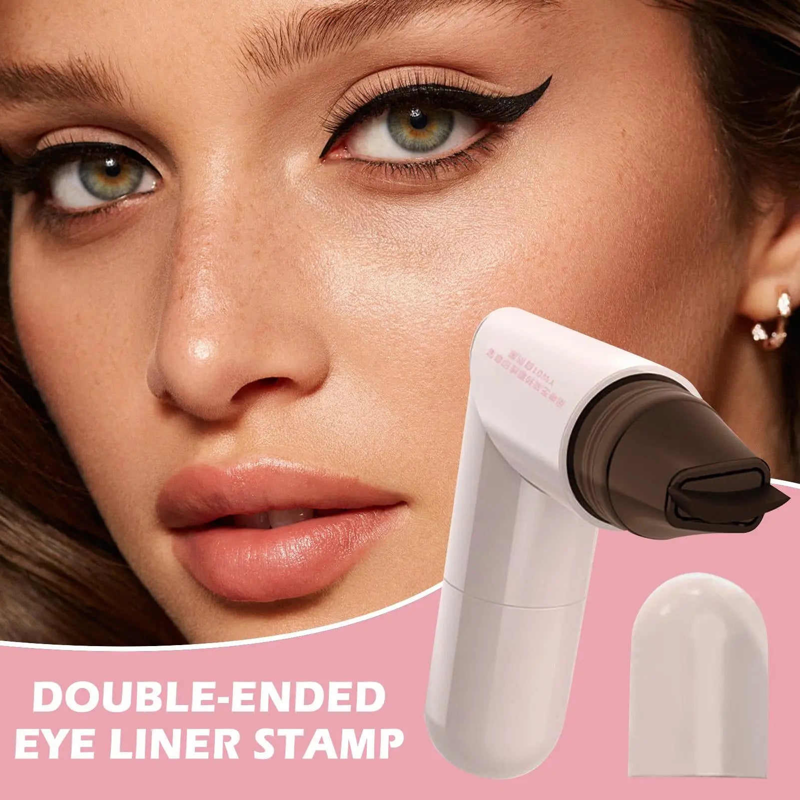 Winged Eye End Stamp Double-Tip Women Makeup Eye End Wing Stamp Waterproof Stencil Portable Quick Drying Eyeliner Cosmetics