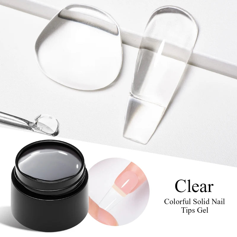 Milky White Nail Extension Gel Clear Nude Building UV Gel For Nails Finger Extensions Form Tips French Nails Manicure Nail Art