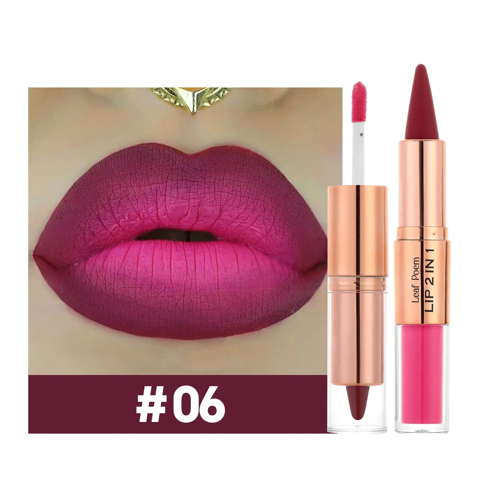 Sexy Red Black Lipstick Waterproof Lipliner Makeup Black Purple Rose Double Head Matte Lipgloss Tapered Lip Liner Contour Pencil